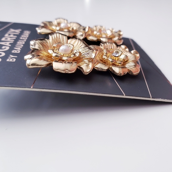Sugarfix by Baublebar Gold Double Flower Earrings - Picture 3 of 4